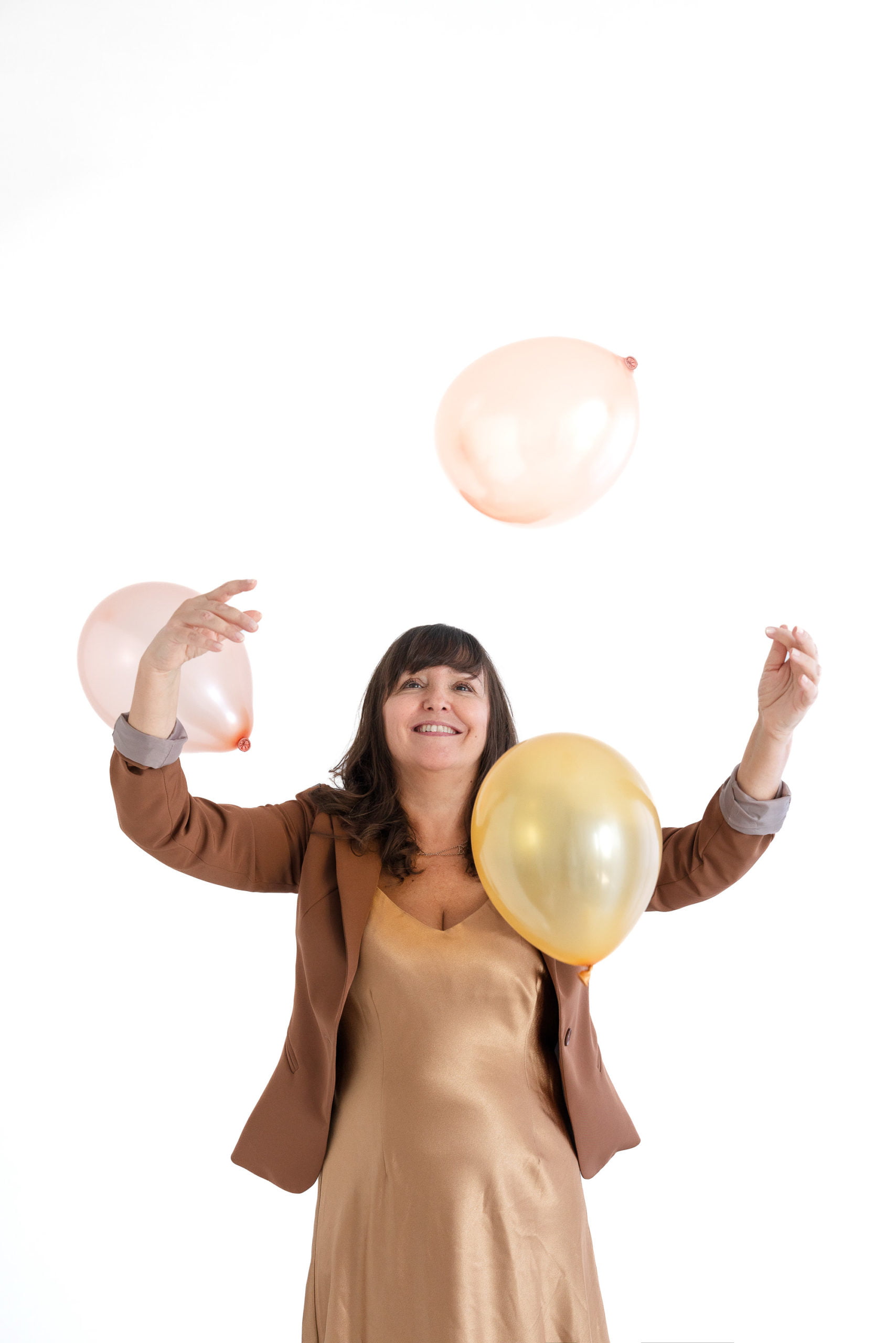 Daniela Marzani con palloncini colorati